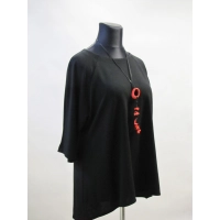 Ciepła trapezowa Tunika XXL z wydłużonym tyłem